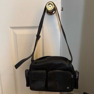 Black Faux Leather Bag